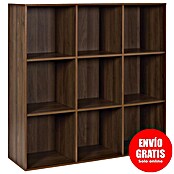 Home Deco Factory Tiffany Estantería de madera (Al x An x Pr: 97,8 x 99,3 x 31,8 cm, Capacidad de carga por balda: 5 kg, Número de baldas: 9 ud., Atornillado, Marrón) | BAUHAUS
