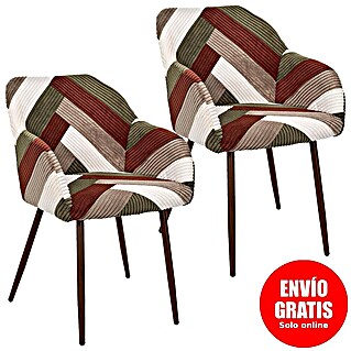 Home Deco Factory Silla Scott (Patchwork, 2 ud.)