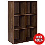 Home Deco Factory Tiffany Estantería de madera (Al x An x Pr: 97,8 x 66,6 x 31,8 cm, Capacidad de carga por balda: 5 kg, Número de baldas: 6 ud., Atornillado, Marrón) | BAUHAUS