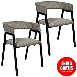 Home Deco Factory Silla Scott (Taupe, 2 ud.)