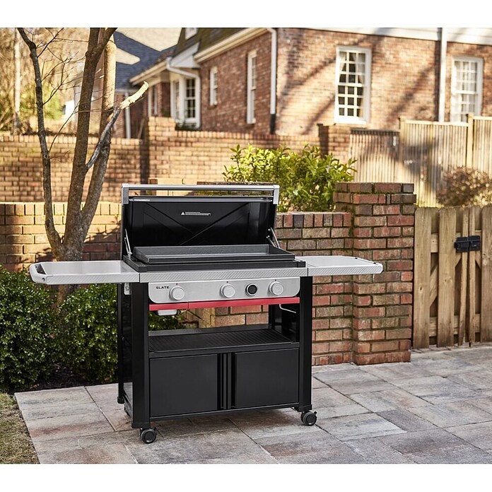 Weber Plinski žar SLATE GP 76 cm Plancha  (Površina za peko (Š x G): 76 x 46 cm, 10,6 kW, Število gorilnikov: 3 kos) | 8313 - Gasgrill Marke | ICGA - Grillgeräte | ICG - Grillgeräte / Grillzubehör | IC - Freizeit im Garten | I - Stadtgarten | BAUHAUS
