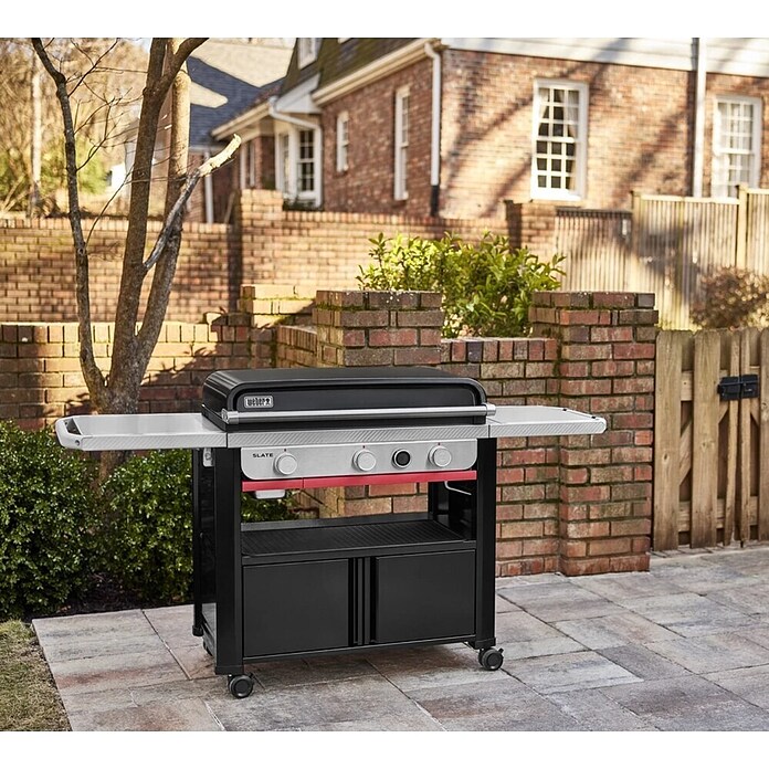 Weber Plinski žar SLATE GP 76 cm Plancha  (Površina za peko (Š x G): 76 x 46 cm, 10,6 kW, Število gorilnikov: 3 kos) | 8313 - Gasgrill Marke | ICGA - Grillgeräte | ICG - Grillgeräte / Grillzubehör | IC - Freizeit im Garten | I - Stadtgarten | BAUHAUS