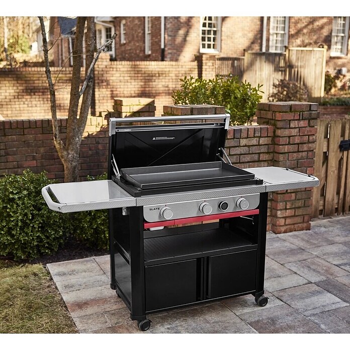 Weber Plinski žar SLATE GP 76 cm Plancha  (Površina za peko (Š x G): 76 x 46 cm, 10,6 kW, Število gorilnikov: 3 kos) | 8313 - Gasgrill Marke | ICGA - Grillgeräte | ICG - Grillgeräte / Grillzubehör | IC - Freizeit im Garten | I - Stadtgarten | BAUHAUS