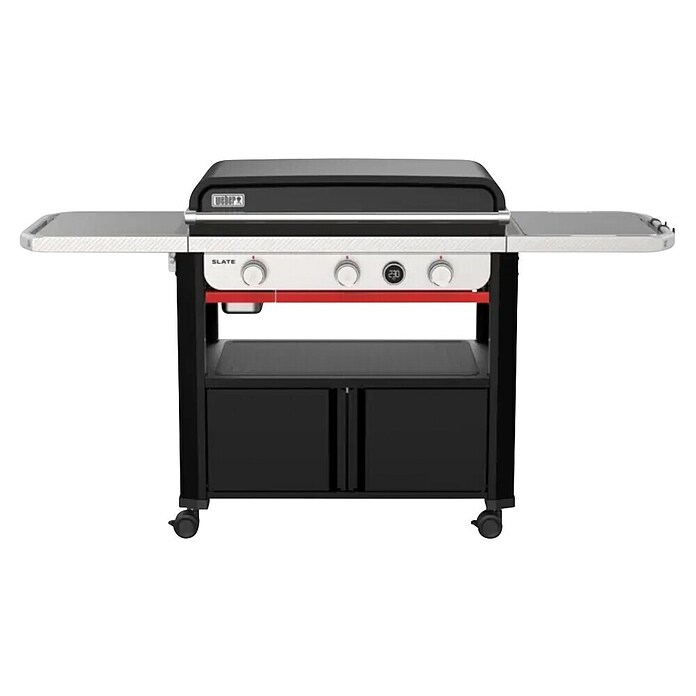 Weber Plinski žar SLATE GP 76 cm Plancha  (Površina za peko (Š x G): 76 x 46 cm, 10,6 kW, Število gorilnikov: 3 kos) | 8313 - Gasgrill Marke | ICGA - Grillgeräte | ICG - Grillgeräte / Grillzubehör | IC - Freizeit im Garten | I - Stadtgarten | BAUHAUS