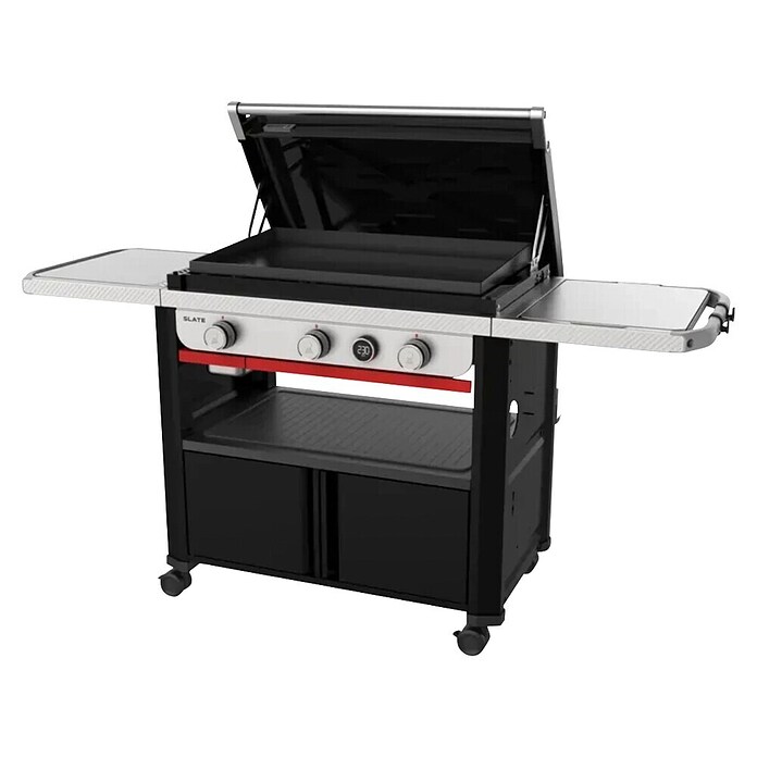 Weber Plinski žar SLATE GP 76 cm Plancha  (Površina za peko (Š x G): 76 x 46 cm, 10,6 kW, Število gorilnikov: 3 kos) | 8313 - Gasgrill Marke | ICGA - Grillgeräte | ICG - Grillgeräte / Grillzubehör | IC - Freizeit im Garten | I - Stadtgarten | BAUHAUS