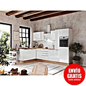 BAUHAUS Cocina esquinera Marleen (An x Pr: 310 x 170 cm, Blanco, Con electrodomésticos, Color del cuerpo: Blanco) | BAUHAUS