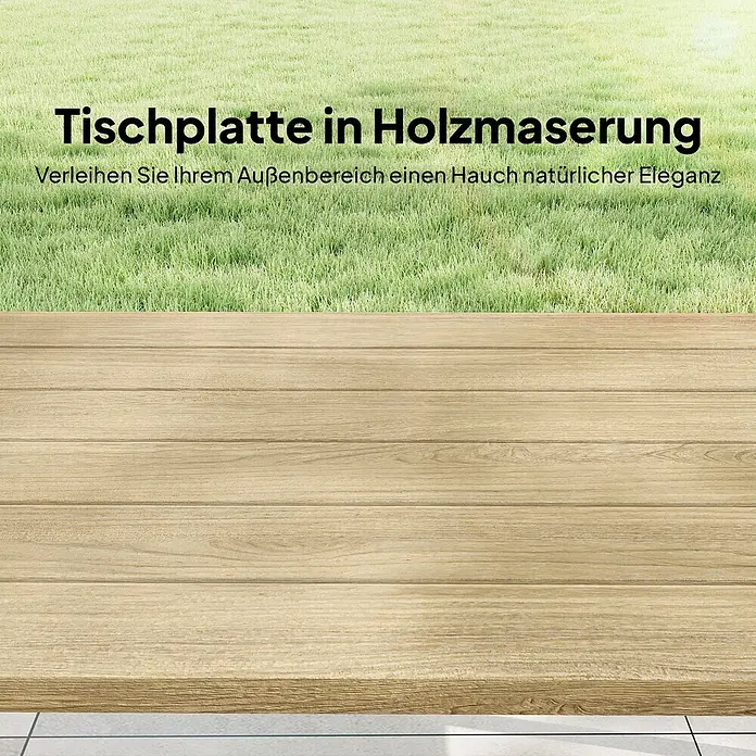 Outsunny Garten-Loungetisch - Braun, L x B x H: 100 x 55 x 45 cm - Tischplatte mit heller Holzmaserung, geeignet für den Außenbereich.