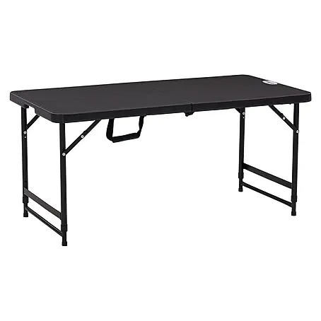 Outsunny Gartentisch Dunkelgrau 118L x 60B x 74H cm