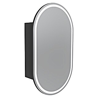 Camargue Point LED-Spiegelschrank (B x H: 54 x 90 cm, Holz, Anthrazit, DIN Anschlag: Rechts)