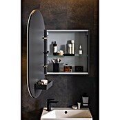 Camargue Point LED-Spiegelschrank (B x H: 54 x 90 cm, Holz, Anthrazit, DIN Anschlag: Links) | BAUHAUS