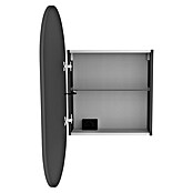 Camargue Point LED-Spiegelschrank (B x H: 54 x 90 cm, Holz, Anthrazit, DIN Anschlag: Links) | BAUHAUS