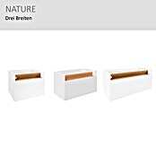 Camargue Nature Waschtischunterschrank (80 x 46 x 45 cm, Weiß/Eiche) | BAUHAUS