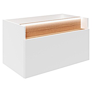 Camargue Nature Waschtischunterschrank (80 x 46 x 45 cm, Weiß/Eiche)