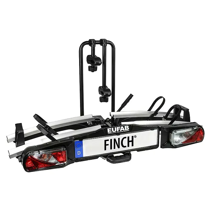 Eufab Fahrradträger Finch - Geeignet für: 2 Fahrräder/E-Bikes, Traglast: 60 kg - EUFAB Finch Fahrradträger für den sicheren Transport von Fahrrädern am Auto. Robustes Design und einfache Montage.