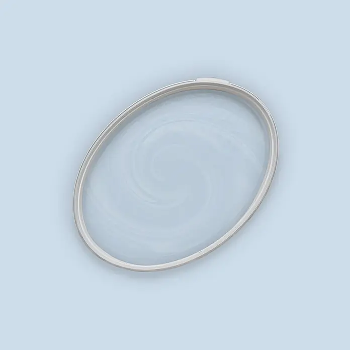 Livingwalls Wandfarbe Blau Ice Bonbon 3002 2,5l - Matt, 2,5 l - Heller ovaler Stickrahmen mit Feststellschraube.