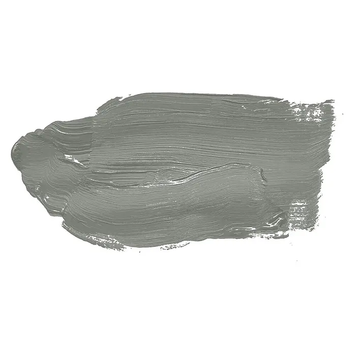 Livingwalls Wandfarbe Grau Original Oregano 4014 2,5l - Matt, 2,5 l - Dicker grauer Farbauftrag mit sichtbaren Pinselstrichen.
