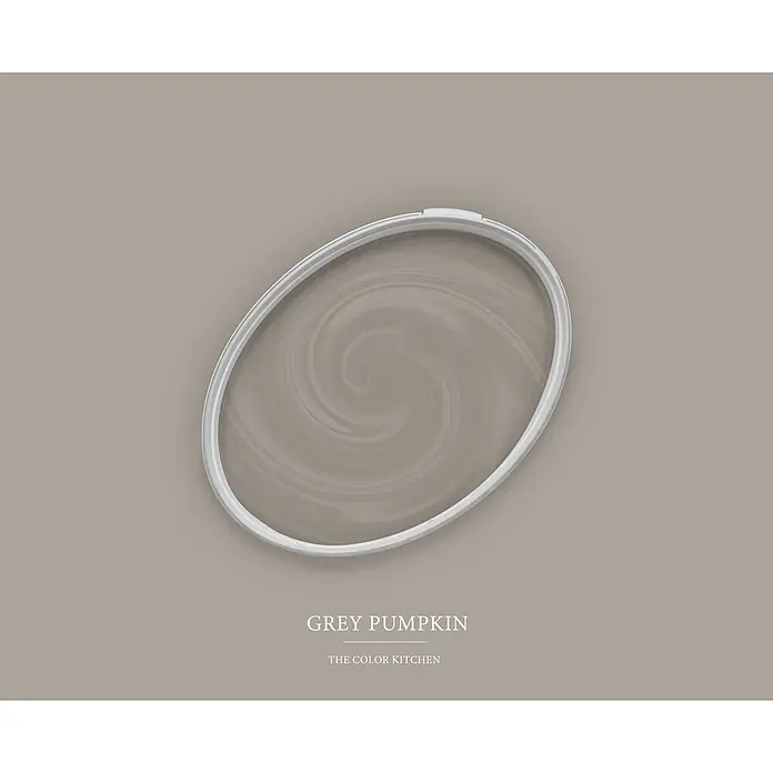 Livingwalls Wandfarbe Taupe Grey Pumpkin 1019 2,5l - Matt, 2,5 l - Offene Farbdose mit grauem, verquirltem Grey Pumpkin Farbton.