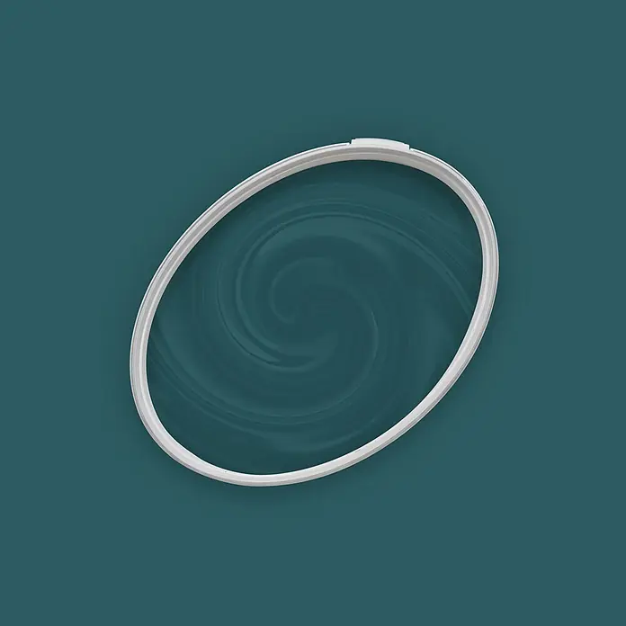 Livingwalls Wandfarbe Grün Specific Spirulina 3012 2,5l - Matt, 2,5 l - Weißer ovaler Stickrahmen.