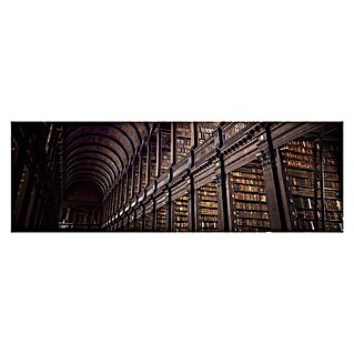 Póster enmarca Long library (Biblioteca, An x Al: 97 x 30 cm)