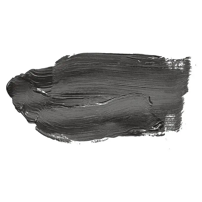 Livingwalls Wandfarbe Grau Poppy Seed 1014 2,5l - Matt, 2,5 l - Dunkelgrauer/schwarzer Farb- oder Creme-Auftrag mit sichtbaren Pinselstrichen.