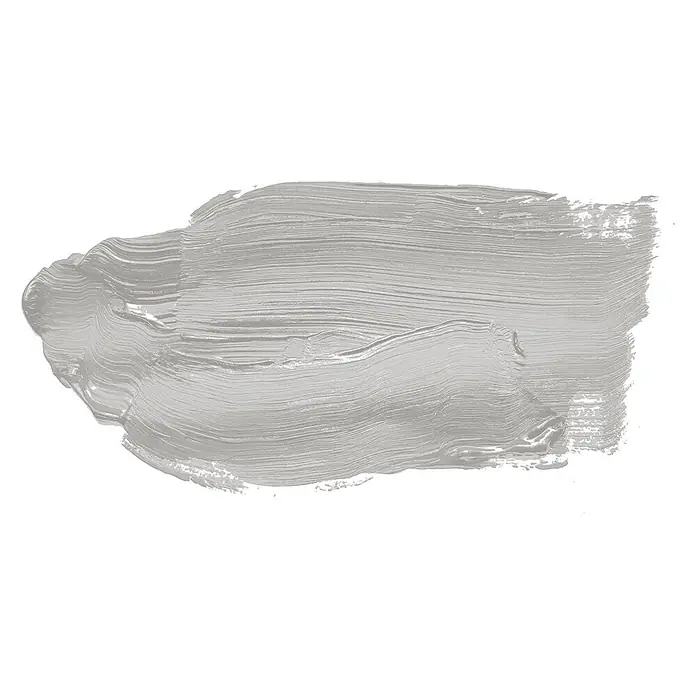 Livingwalls Wandfarbe Grau Sprat Fish 1009 5l - Matt, 5 l - Dicker, strukturierter grauer Pinselstrich mit sichtbaren Pinselspuren.