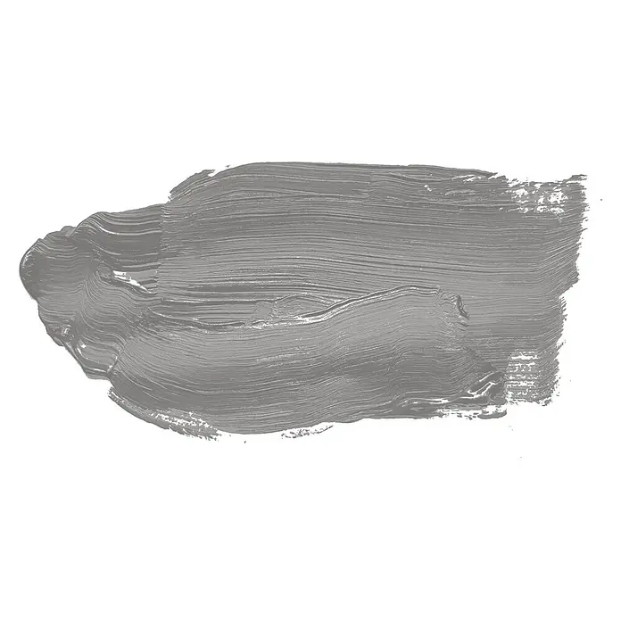 Livingwalls Wandfarbe Grau Attractive Anchovies 1011 2,5l - Matt, 2,5 l - Texturierter grauer Farb- oder Make-up-Abstrich mit sichtbaren Pinselstrichen.
