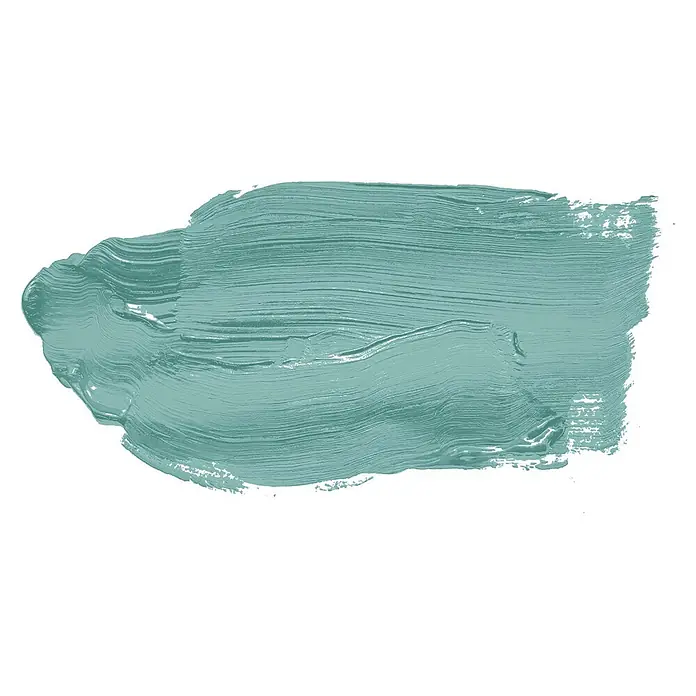 Livingwalls Wandfarbe Grün Magical Mint 3008 5l - Matt, 5 l - Texturierter Pinselstrich in Petrol.