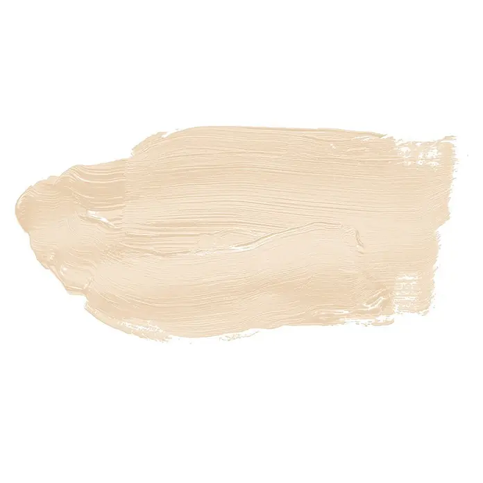 Livingwalls Wandfarbe Beige Precious Popcorn 5000 2,5l - Matt, 2,5 l - Ein dicker, cremiger beiger Pinselstrich mit sichtbarer Textur.