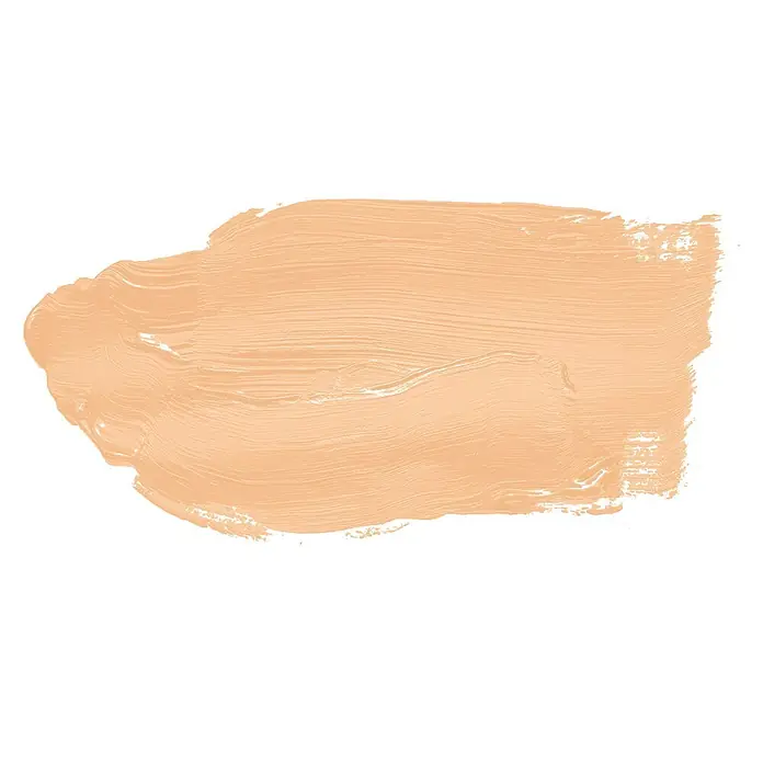 Livingwalls Wandfarbe Beige Pithy Pancake 5009 2,5l - Matt, 2,5 l - Pfirsichfarbener Pinselstrich mit sichtbarer Textur.
