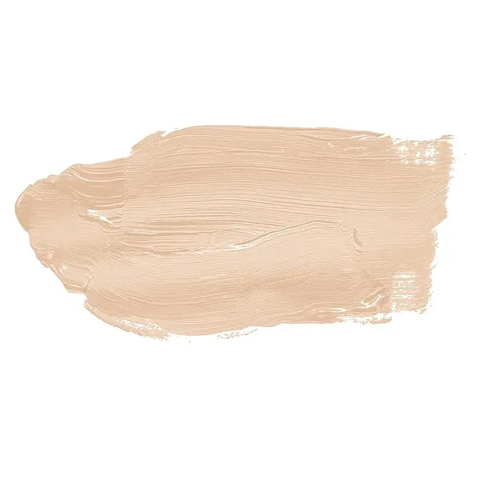 Livingwalls Wandfarbe Beige Chalky Chickpeas 6020 5l - Matt, 5 l - Beiger Farbstrich mit sichtbaren Pinseltexturen.