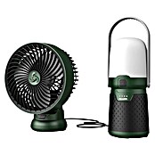 Punjiva stolna svjetiljka s ventilatorom i ručnom svjetiljkom  (Boja: Zelena, Boja svjetla: Neutralno bijelo) | BAUHAUS