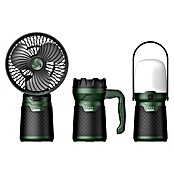 Punjiva stolna svjetiljka s ventilatorom i ručnom svjetiljkom  (Boja: Zelena, Boja svjetla: Neutralno bijelo) | BAUHAUS