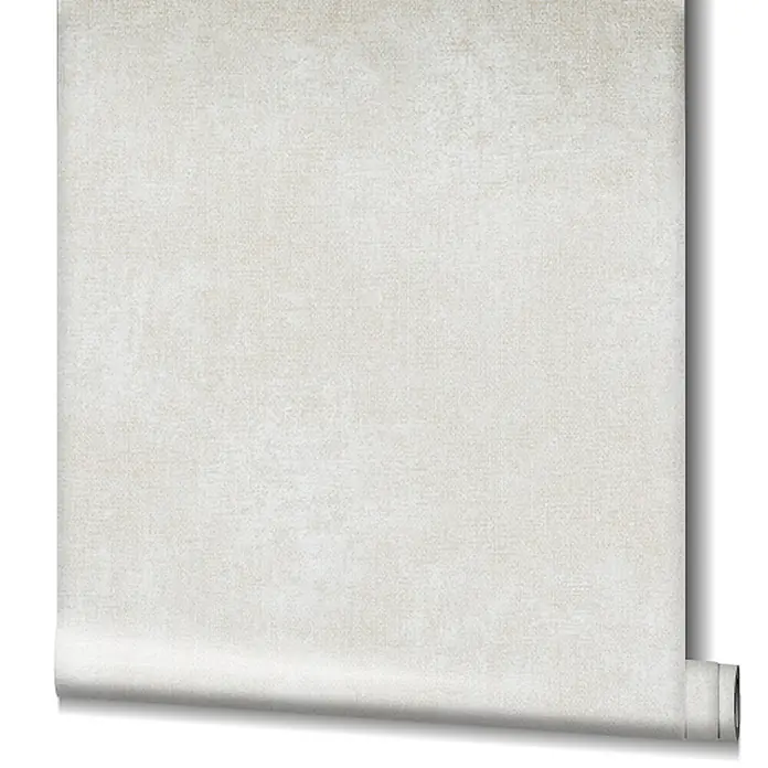 Livingwalls Vliestapete Uni, hellbeige - 10.050 x 530 mm - Rolle hellbeiger, dezent strukturierter Tapete.