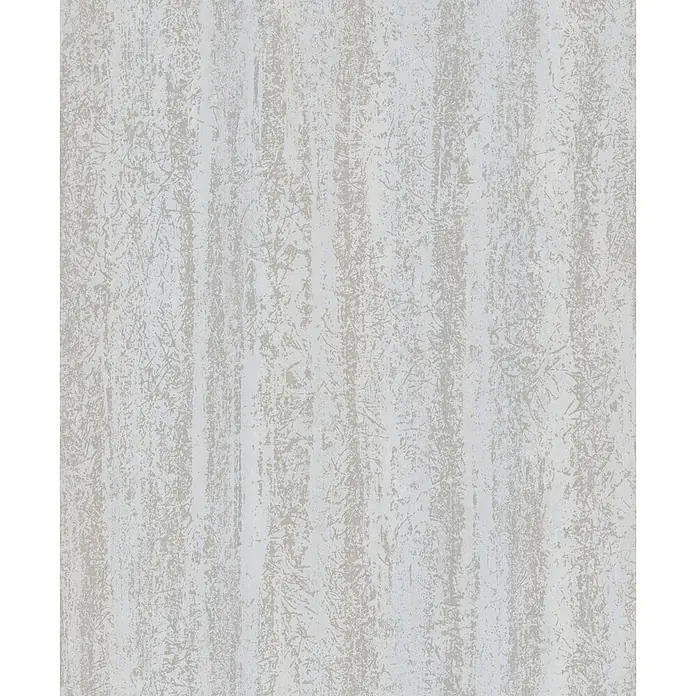 Livingwalls Vliestapete Grafisch, weiß, perlbeige - 10.050 x 530 mm - Hellgraue/silberne Struktur-Tapete mit dezenten vertikalen Streifen und matter Oberfläche.