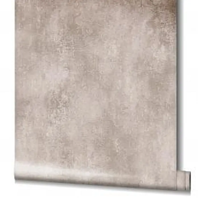 Livingwalls Vliestapete Uni, beige, braun - braun, 10.050 x 530 mm - Rolle strukturierter Industrietapete in Taupe-Betonoptik.