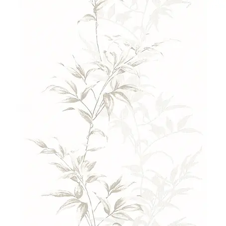 Livingwalls  Vliestapete Floral, weiß, braun