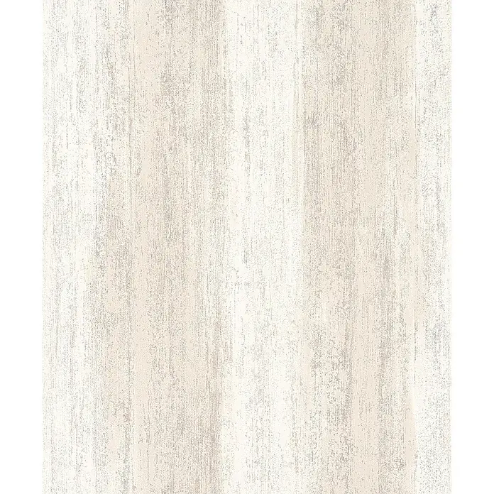 Livingwalls Vliestapete Struktur, beige - beige, 10.050 x 530 mm - Cremeweiße Tapete mit dezentem, vertikalem Streifenmuster im Used-Look in Hellgrau.