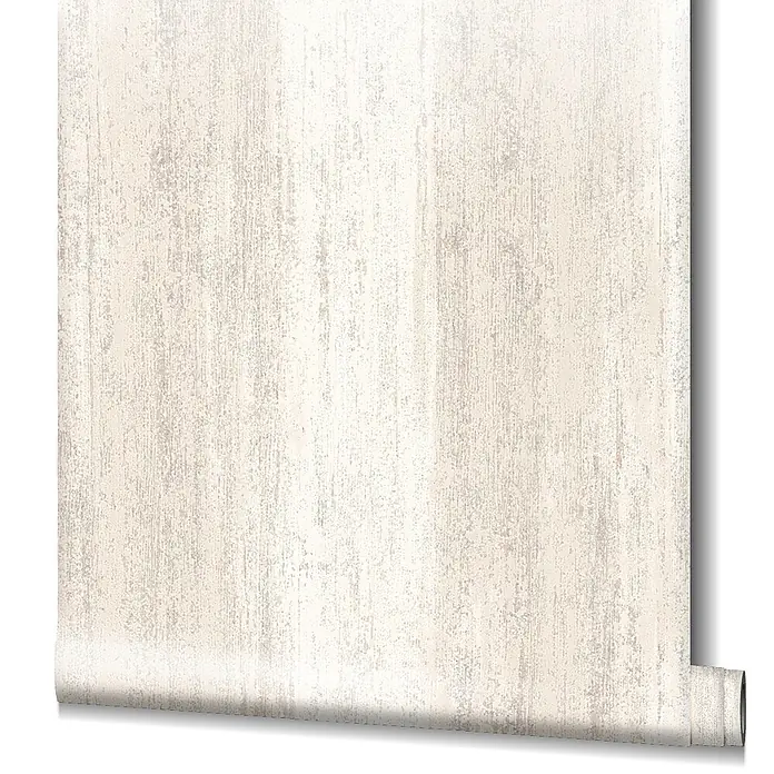 Livingwalls Vliestapete Struktur, beige - beige, 10.050 x 530 mm - Helle beige Tapetenrolle mit dezenter vertikaler Used-Optik.