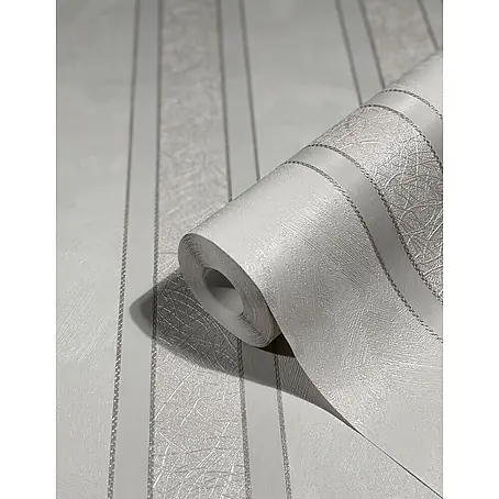 Livingwalls  Vliestapete Streifen, grau metallic