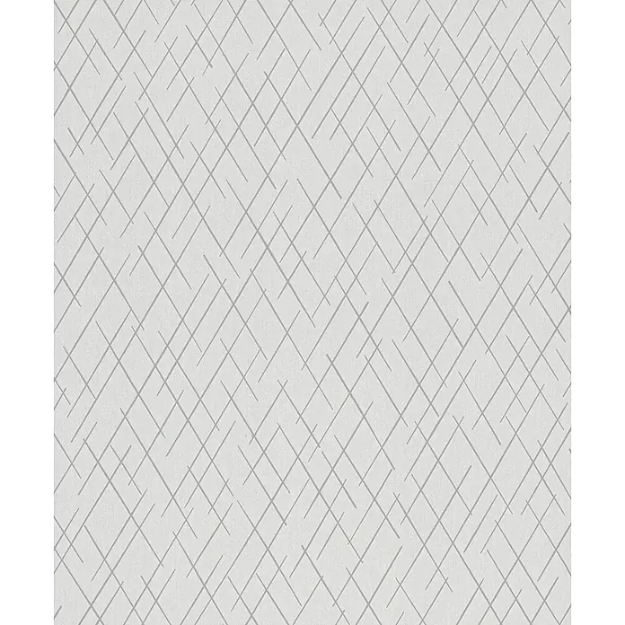 Livingwalls Vliestapete Grafisch, grau-beige -  - Helle, strukturierte Tapete mit unregelmäßigem Muster aus dünnen, sich kreuzenden grauen Linien.