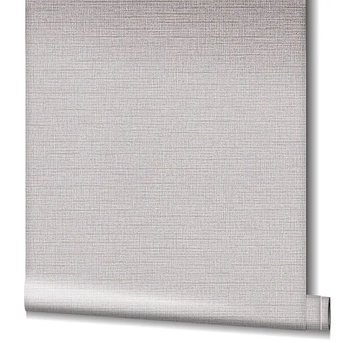 Livingwalls Vliestapete Uni, beige, lila - 10.050 x 530 mm - Rolle hellgrauer, texturierter Tapete mit Leinen-Optik.