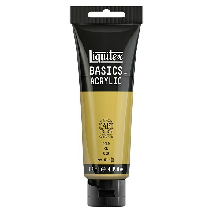 Liquitex Basics AcrylfarbeFarbe: Gold, 118 ml, Tube Front View