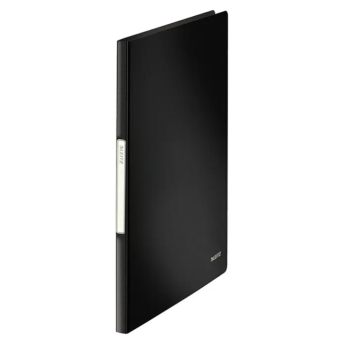 Leitz Sichtbuch Solid - L x B x H: 13 x 213 x 310 mm - Schwarzer Leitz Sichtmappe für Dokumente, ideal für Büro und Organisation mit Logo.