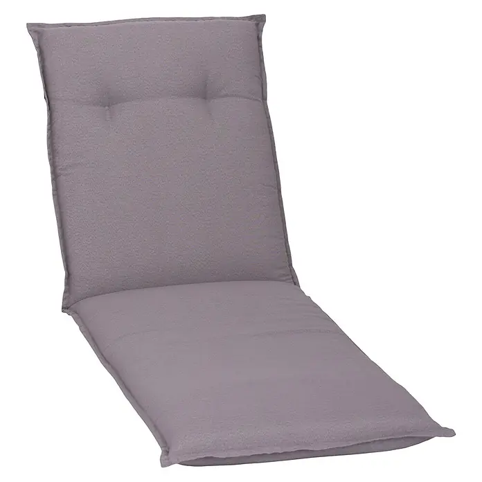 beo Sitzauflage Tanana - L x B x H: 191 x 58 x 8 cm, Gartenliege - Graues, getuftetes Loungesesselkissen.