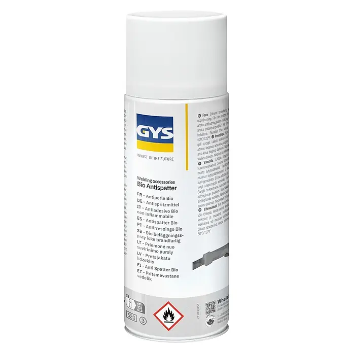 Gys Brenner-Schutzspray - 400 ml - Weiße Sprühdose GYS Bio Antispatter für Schweißzubehör.