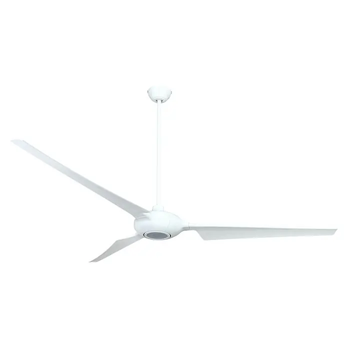 Vam Deckenventilator VOGUE LED weiß 193 cm - WEIß, 1.930 mm, 45 W - Weißer Deckenventilator mit drei Flügeln, an einer Pendelstange aufgehängt.