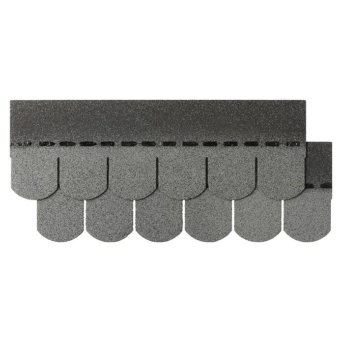 Biberschindel (Grau, 2 m², Bitumen)