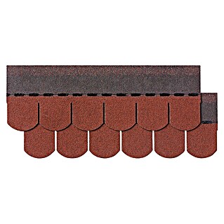 Biberschindel (Rot, 14 Stk., Bitumen)