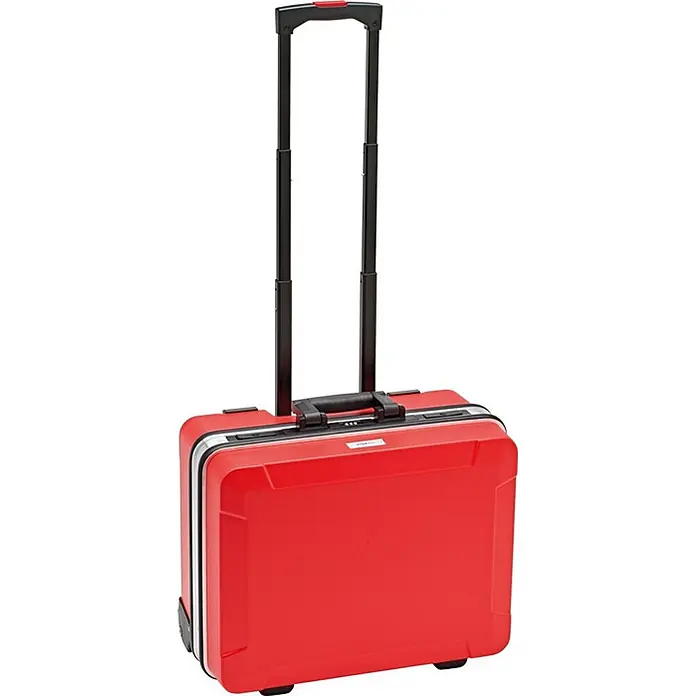 Stahlwille Werkzeugkoffer 13300 VDE 48-teilig - 48 -tlg. - Roter Hartschalen-Rollwerkzeugkoffer mit ausziehbarem Griff.