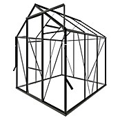 Kas Kate I Full Option pakket (Buitenmaat incl. dakoverstek (b x d): 192 x 192 cm, Materiaal zijwand: Glas, 3 mm, Groengrijs) | BAUHAUS